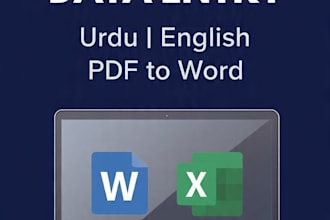 do fast and accurate urdu english data entry and typing