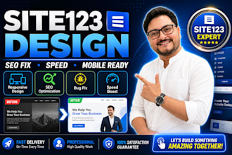 design site123 website, fix errors and optimize SEO for fast ranking