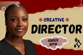 be your creative director and brand designer