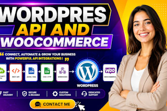 integrate rest API, import XML, json, CSV, ftp data to wordpress or woocommerce
