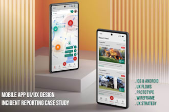 design mobile app UI UX in figma for IOS, android