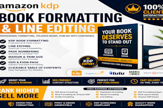 do book formatting, kdp book publishing, paper back, kindle ebook formatting