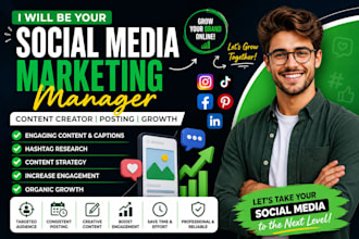 be your professional social media marketing manager growth
