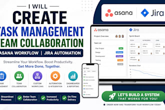 create task management team collaboration asana workflow jira automation
