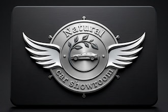 design a premium 3d luxury car logo