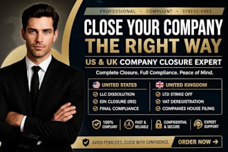 dissolve llc, close ein and UK ltd