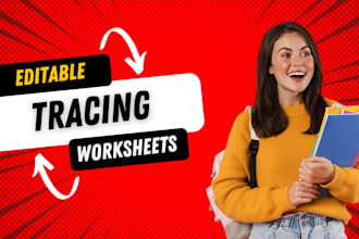 create editable tracing worksheets for preschool kids