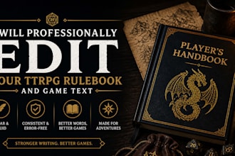 professionally edit your ttrpg rulebook and game text