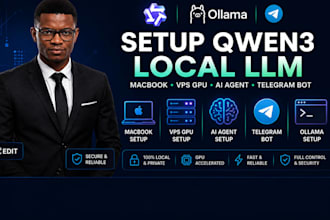 fix openclaw install, set up qwen3 llm macbook vps GPU ai agent n8n telegram bot