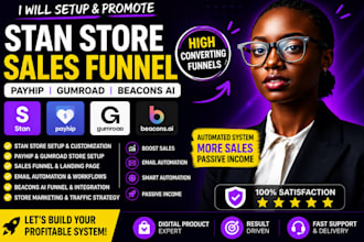 promote payhip store, stan store setup stan store marketing, beacons ai, gumroad