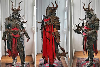 custom cosplay creation full wearable anime costume armor fantasy knight armor