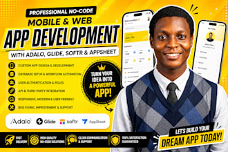 build mvp mobile app using glide airtable softr adalo expert