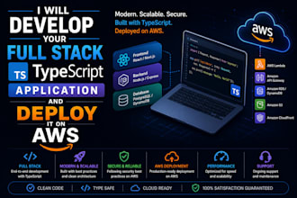 develop your full stack typescript application and deploy it on AWS