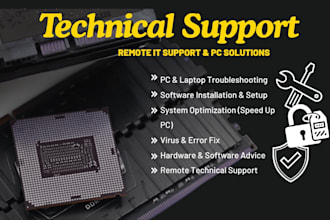 fix PC issues, software problems, and provide tech support