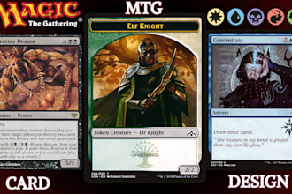 design custom mtg card game, card template, tcg playing card, card deck, edh