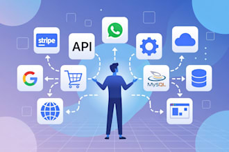 integrate stripe, apis or thirdparty services into your web