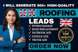 generate UK roofing leads using facebook google and instagram ads