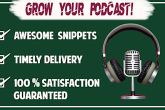 create awesome snippets to advertise your podcast