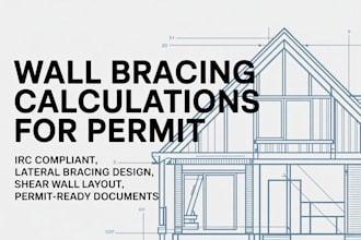 provide wall bracing calculations for permit irc compliant