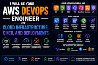 be your AWS devops engineer for cloud infrastructure, ci cd, and deployments