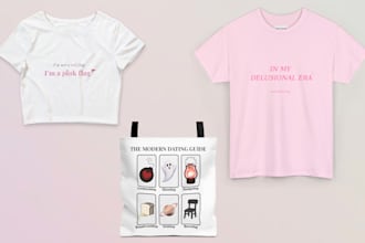 design trendy pink girly custom t shirt graphics