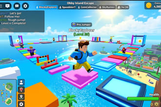 make a roblox game and your custom low poly roblox map builder, roblox assets