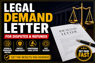 write a powerful legal demand letter for disputes, refunds