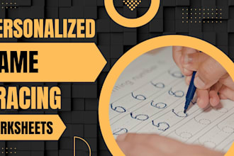 create personalized kids name tracing worksheet printable