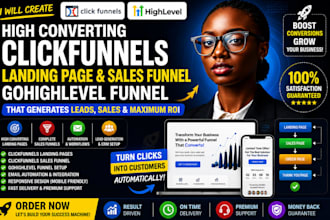 create clickfunnel landing page, clickfunnels funnel, gohighlevel landing page
