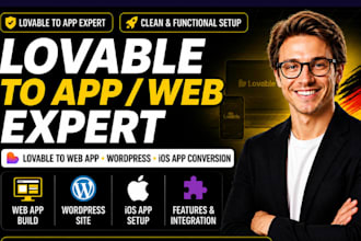 convert lovable to web app and wordpress or shopify , lovable to ios mobile app