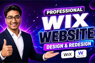 build wix website design, wix development, wix studio, redesign, landing page