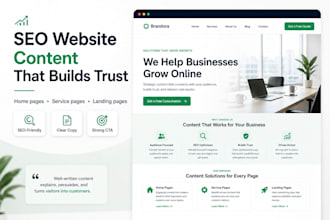 write SEO website content and landing page copy