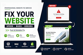 fix and optimize websites to improve speed, performance, and user experience