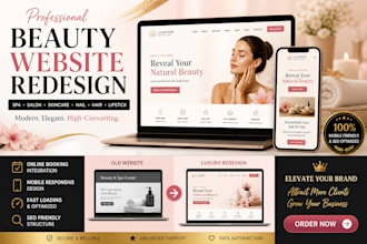 design skincare, spa website, hair, salon, wordpress, nail, lipstick website