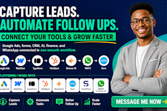 setup hubspot typeform ai chatbot twilio mailchimp stripe zapier CRM automation