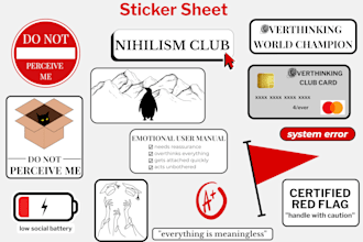 create custom sticker sheet and png bundle designs