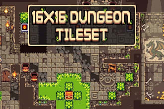 draw custom pixel art icons game assets object props item tilemap 8bit 16bit art
