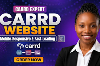 do carrd website design, redesign carrd website and carrd landing page design