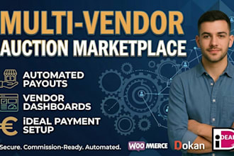 develop a woocommerce multi vendor auction marketplace with dokan ideal bidding