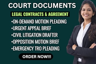 draft legal motion, pleading, court documents, motion to dismiss, case brief, ap