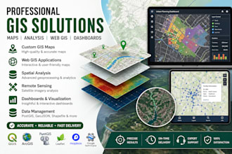 create gis maps, web gis dashboards, spatial analysis, and interactive maps