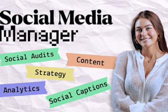 provide social media audits, strategy, and creative content