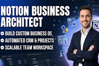 design professional notion workspace and custom notion business architecture