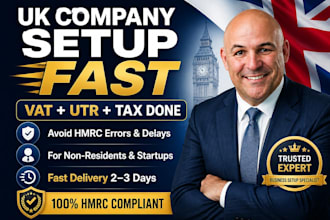 do UK company registration with vat utr and tax setup fast