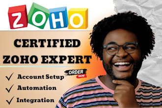 setup zoho CRM zoho book zoho one zoho mail zoho creator zoho campaign zoho site