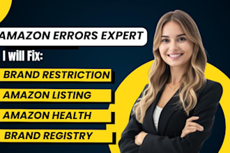 fix listing errors, amazon account health, and brand registry issues