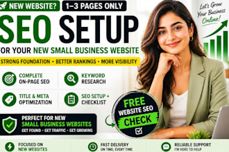 do SEO setup for your new small business website 1,,3 pages