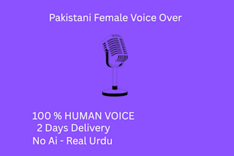 record a professional urdu hindi female voice over