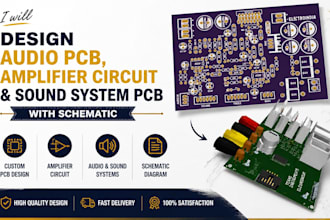 design audio pcb, amplifier circuit and sound system pcb with schematic