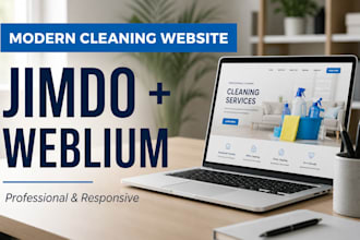 create jimdo weblium website design responsive  cleaning services website